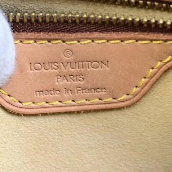 LOUIS VUITTON Logo Looping GM Shoulder Bag Monogram Leather Brown M51145 34FA791